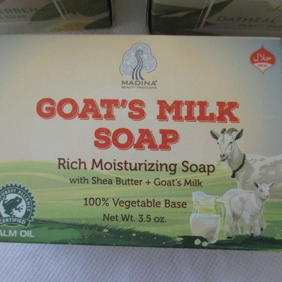 NEW - 5 Bars scented soaps - 4 bars Oatmeal & Lemon Verbena/1 Goat's Milk - Picture 3 of 4